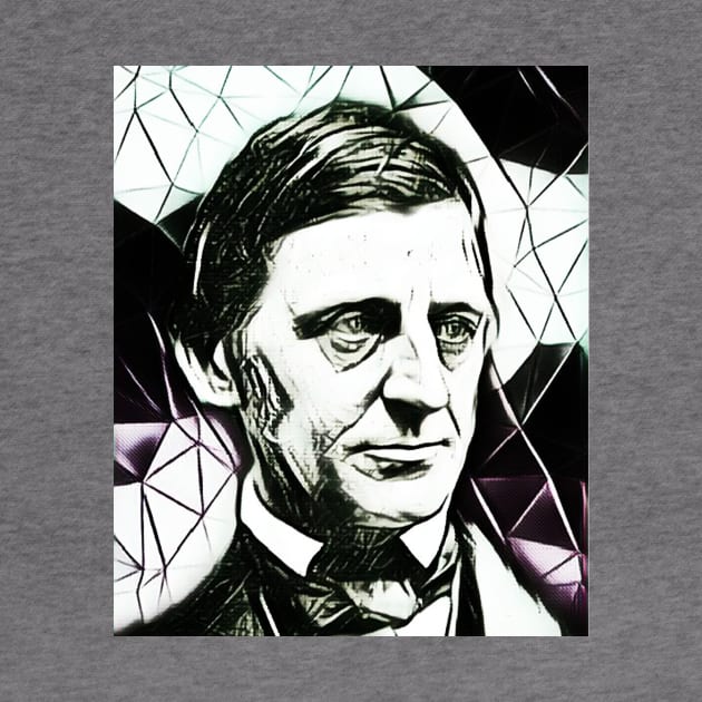 Ralph Waldo Emerson Black and White Portrait | Ralph Waldo Emerson Artwork 4 by JustLit